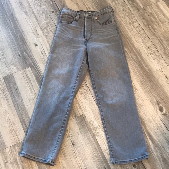 Levi’s Ribcage Straight Ankle Jeans | Size 24 | Gray | High Rise - Picture 10 of 15